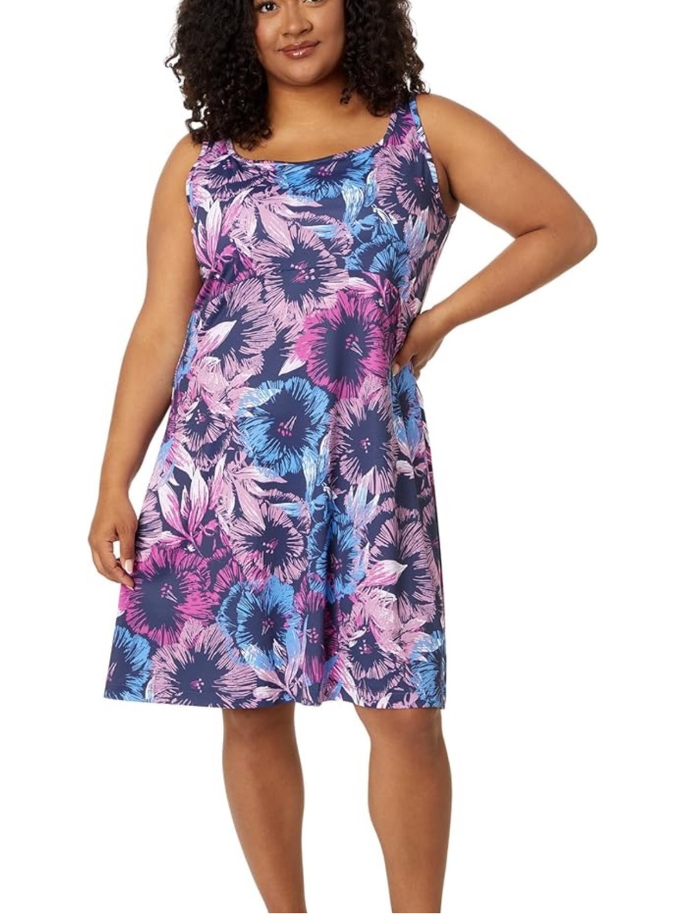 Columbia Women's PFG Freezer III Dress Hibiscus Print, Size XL NEW